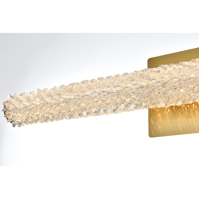 Elegant Lighting Bowen 1 Light 30"L Wall Sconce, Satin Gold/Clear