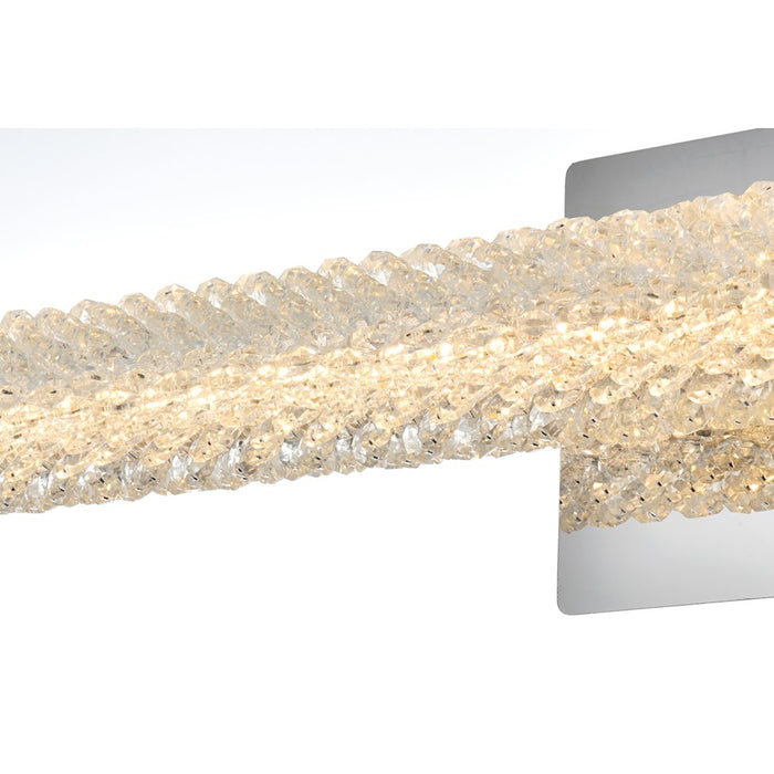 Elegant Lighting Bowen 1 Light 36"L Wall Sconce, Chrome/Clear