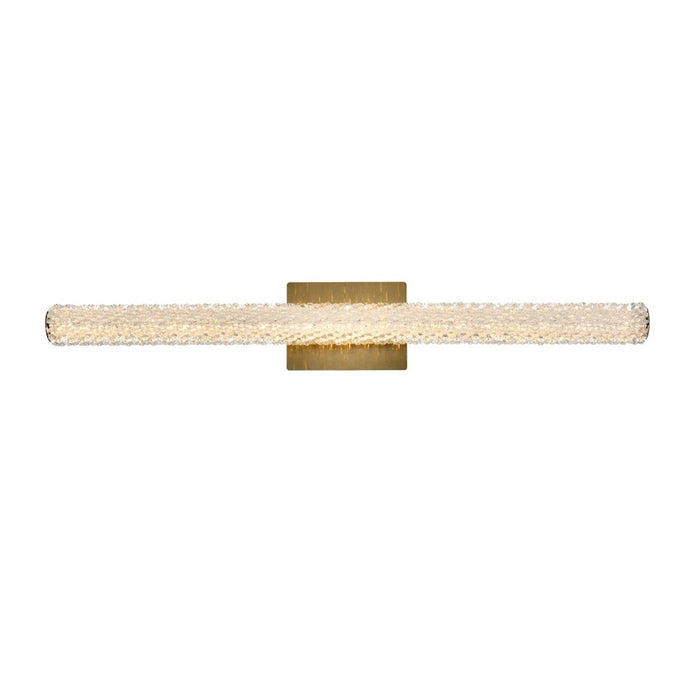 Elegant Lighting Bowen 1 Light 36"L Wall Sconce, Satin Gold/Clear