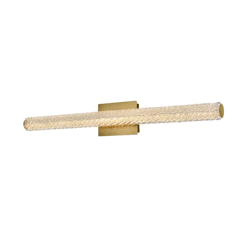 Elegant Lighting Bowen 1 Light 36"L Wall Sconce, Satin Gold/Clear