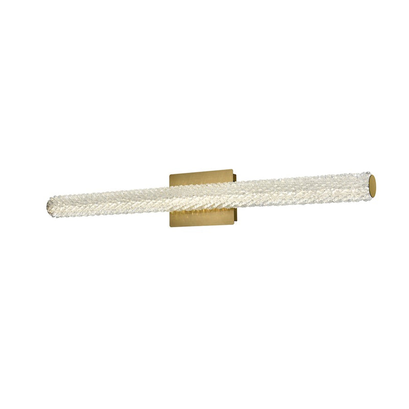 Elegant Lighting Bowen 1 Light 36"L Wall Sconce, Satin Gold/Clear