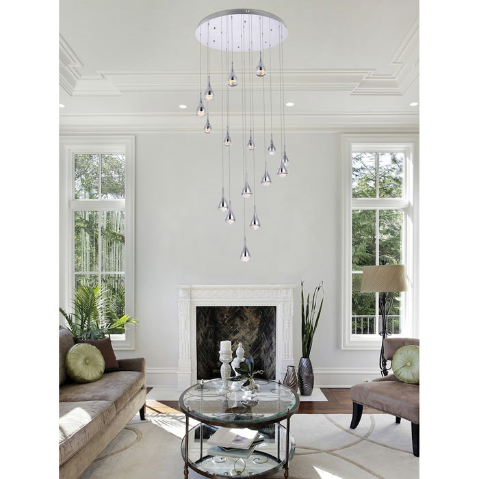 Elegant Lighting Amherst 16 Light 36" Chandelier, Chrome