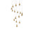 Elegant Lighting Amherst 16 Light 36" Chandelier, Satin Gold