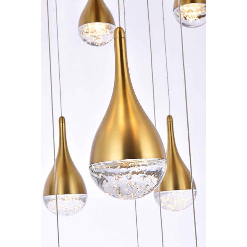 Elegant Lighting Amherst 16 Light 36" Chandelier, Satin Gold
