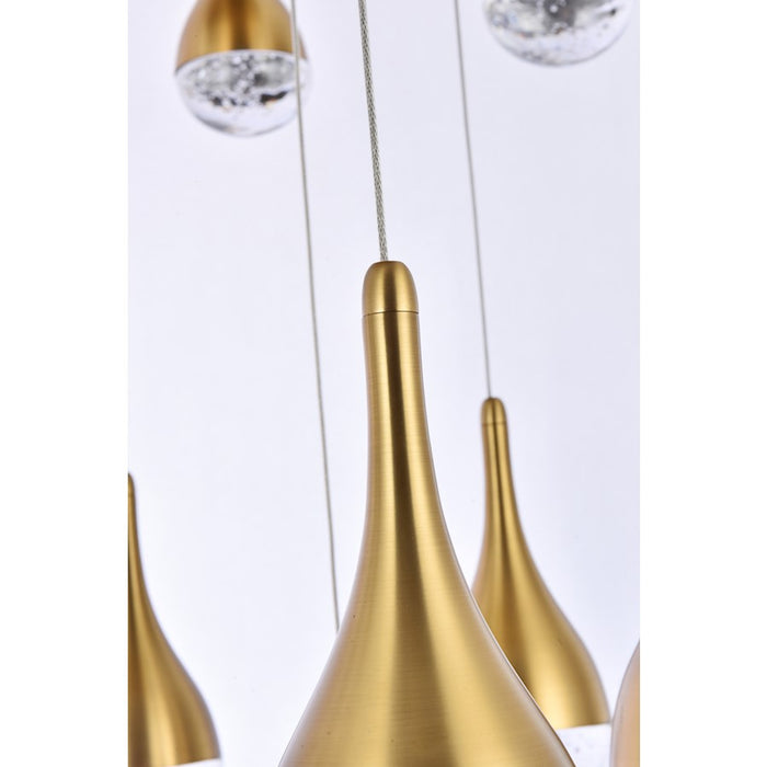 Elegant Lighting Amherst 16 Light 36" Chandelier, Satin Gold