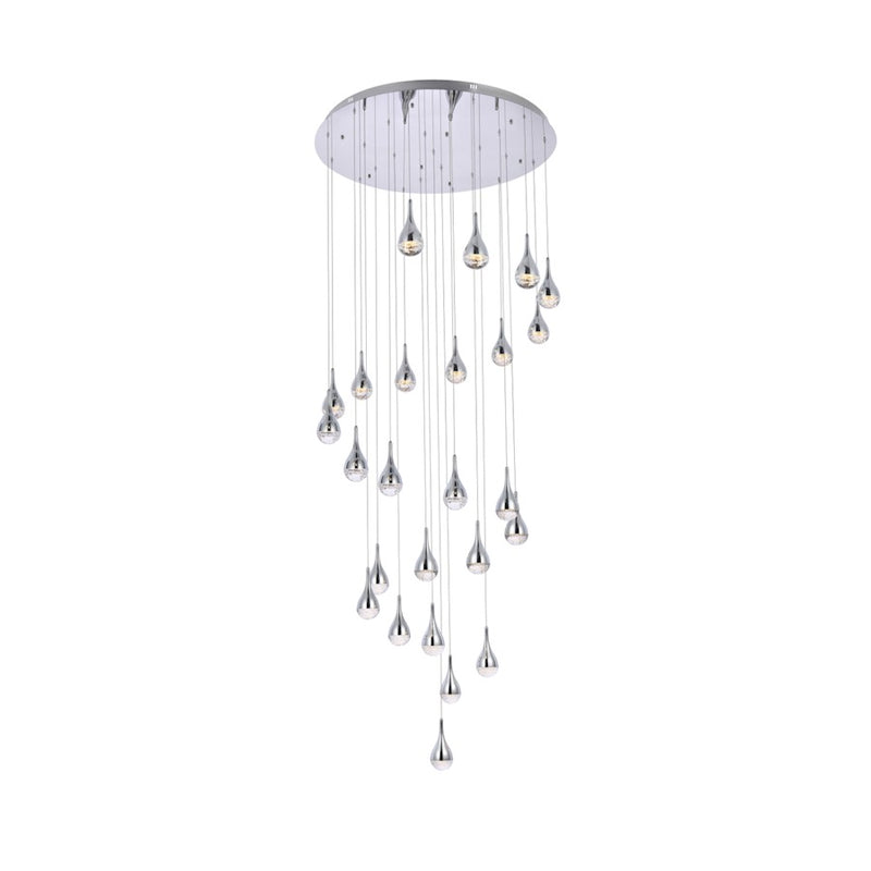 Elegant Lighting Amherst 25 Light 42" Chandelier, Chrome