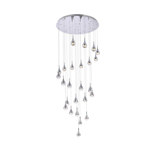 Elegant Lighting Amherst 25 Light 42" Chandelier, Chrome - 3825D42C