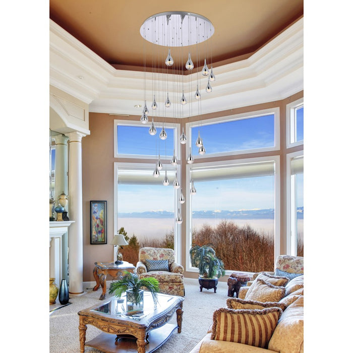 Elegant Lighting Amherst 25 Light 42" Chandelier, Chrome