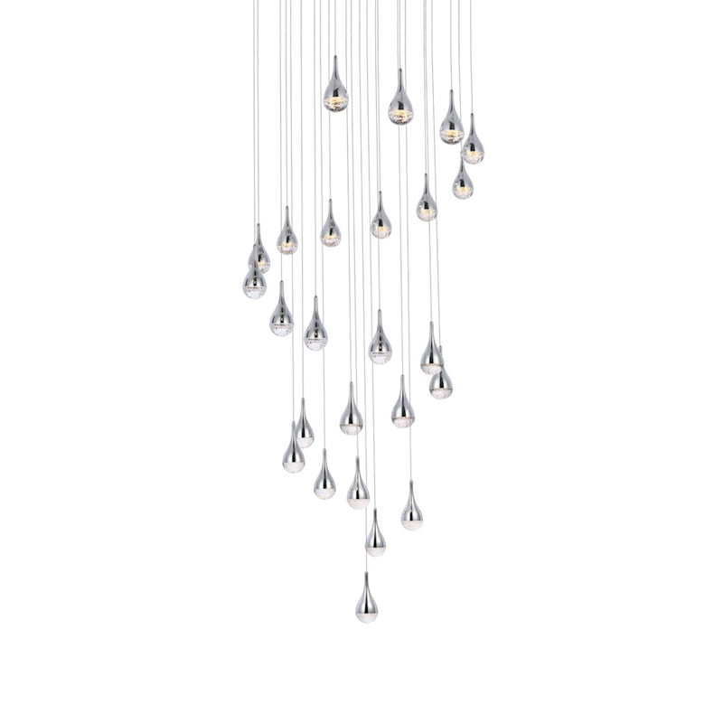 Elegant Lighting Amherst 25 Light 42" Chandelier, Chrome