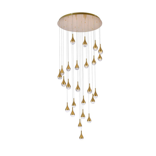 Elegant Lighting Amherst 25 Light 42" Chandelier, Satin Gold - 3825D42SG