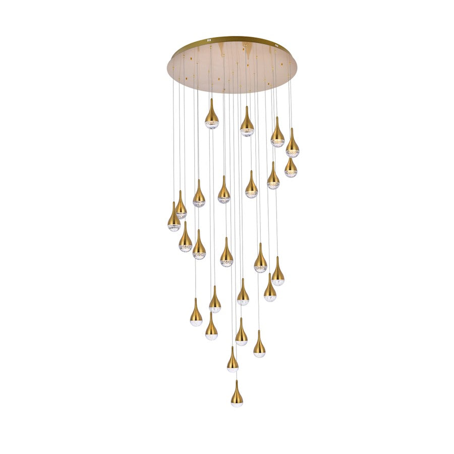 Elegant Lighting Amherst 25 Light 42" Chandelier, Satin Gold