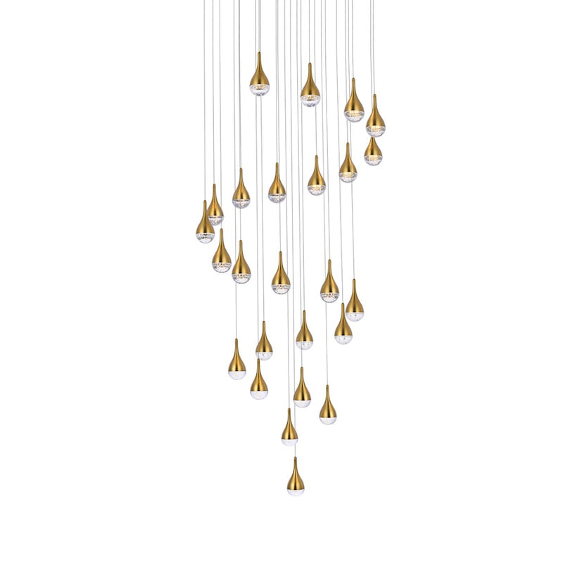 Elegant Lighting Amherst 25 Light 42" Chandelier, Satin Gold