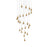 Elegant Lighting Amherst 25 Light 42" Chandelier, Satin Gold