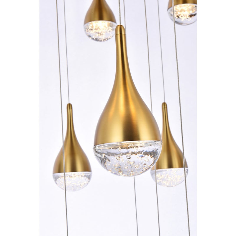 Elegant Lighting Amherst 25 Light 42" Chandelier, Satin Gold