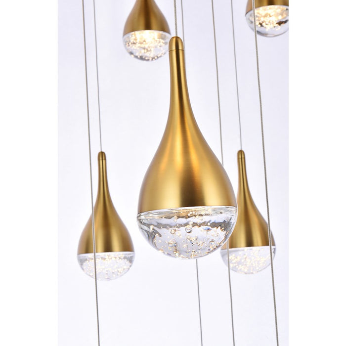 Elegant Lighting Amherst 25 Light 42" Chandelier, Satin Gold