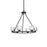 Elegant Lighting Cadence 6 Light 26" Chandelier, Black/Clear/Clear