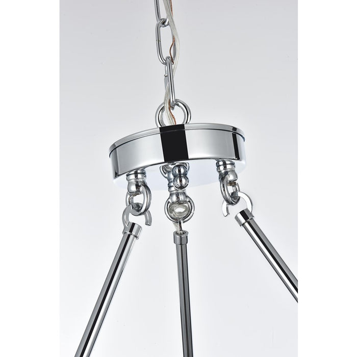 Elegant Lighting Cadence 6 Light 26" Chandelier, Chrome/Clear/Clear