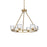 Elegant Lighting Cadence 6Lt 26" Chandelier, Satin Gold/Clear/Clear