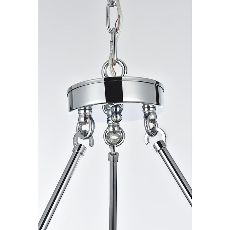 Elegant Lighting Cadence 9 Light 32" Chandelier, Chrome/Clear/Clear