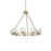 Elegant Lighting Cadence 9Lt 32" Chandelier, Satin Gold/Clear/Clear