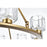 Elegant Lighting Cadence 9Lt 32" Chandelier, Satin Gold/Clear/Clear