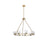 Elegant Lighting Cadence 9Lt 36" Chandelier, Satin Gold/Clear/Clear - 5100D36SG