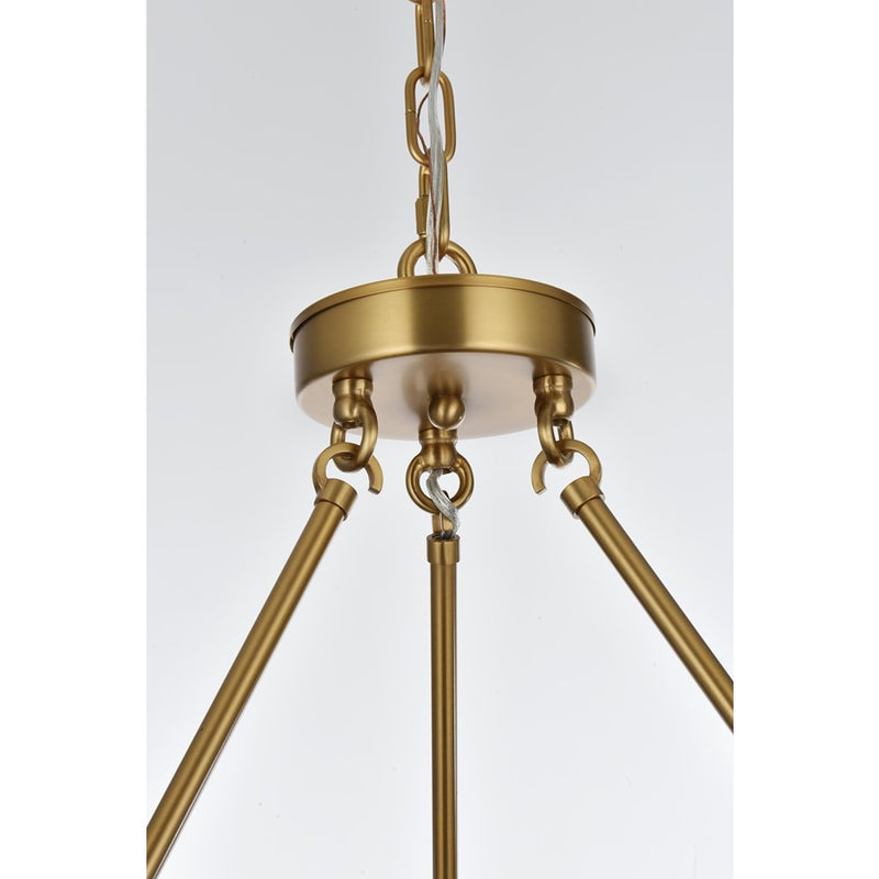 Elegant Lighting Cadence 9Lt 36" Chandelier, Satin Gold/Clear/Clear