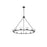 Elegant Lighting Cadence 12 Light 48" Chandelier, Black/Clear/Clear