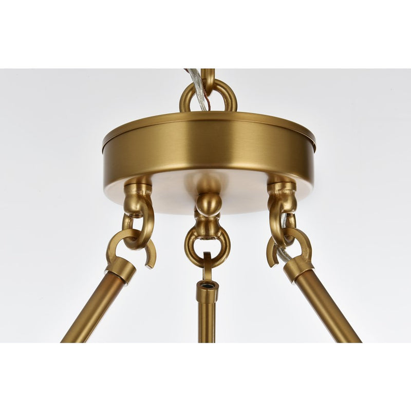 Elegant Lighting Cadence 12Lt 48" Chandelier, Satin Gold/Clear/Clear