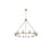 Elegant Lighting Cadence 12Lt 48" Chandelier, Satin Gold/Clear/Clear
