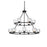 Elegant Lighting Cadence 15 Light 36" Chandelier, Black/Clear/Clear
