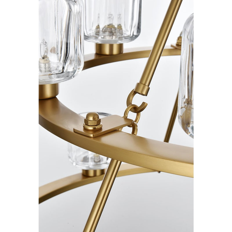 Elegant Lighting Cadence 15Lt 36" Chandelier, Gold/Clear/Clear