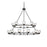 Elegant Lighting Cadence 21 Light 48" Chandelier, Black/Clear/Clear
