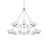 Elegant Lighting Cadence 21 Light 48" Chandelier, Chrome/Clear/Clear