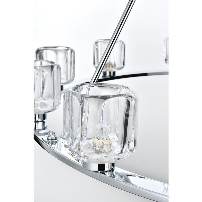 Elegant Lighting Cadence 21 Light 48" Chandelier, Chrome/Clear/Clear