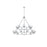 Elegant Lighting Cadence 21 Light 48" Chandelier, Chrome/Clear/Clear