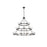 Elegant Lighting Cadence 27 Light 48" Chandelier, Black/Clear/Clear - 5100L348BK