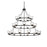 Elegant Lighting Cadence 27 Light 48" Chandelier, Black/Clear/Clear