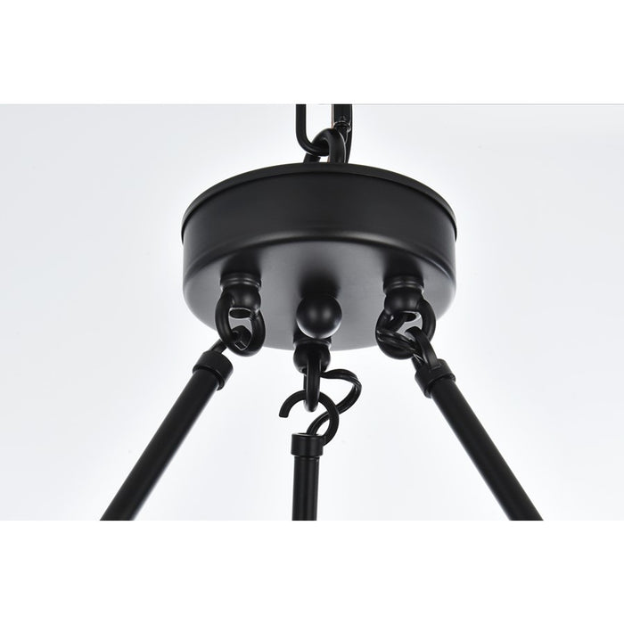 Elegant Lighting Cadence 27 Light 48" Chandelier, Black/Clear/Clear