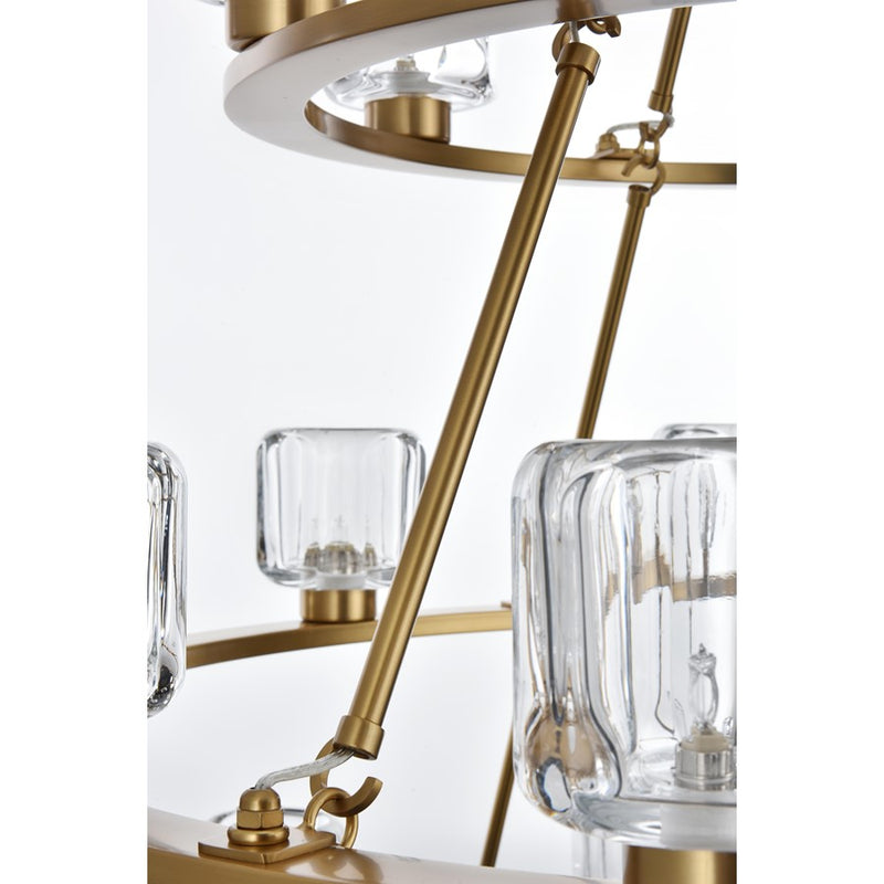 Elegant Lighting Cadence 27Lt 48" Chandelier, Gold/Clear/Clear
