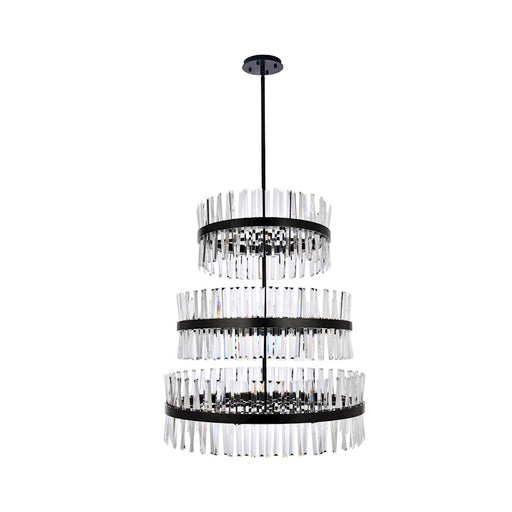 Elegant Lighting Serephina 46 Light 36" Chandelier, Black