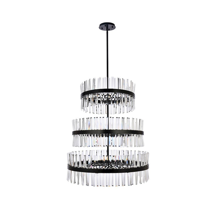 Elegant Lighting Serephina 46 Light 36" Chandelier, Black