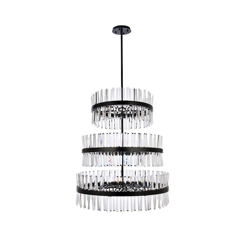 Elegant Lighting Serephina 46 Light 36" Chandelier, Black