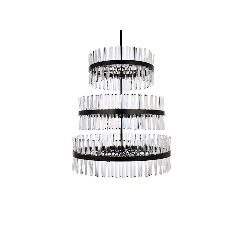 Elegant Lighting Serephina 46 Light 36" Chandelier, Black