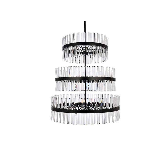 Elegant Lighting Serephina 46 Light 36" Chandelier, Black