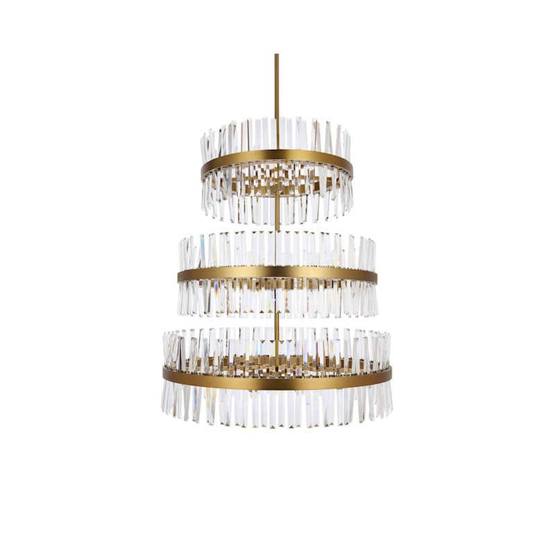Elegant Lighting Serephina 46 Light 36" Chandelier, Satin Gold