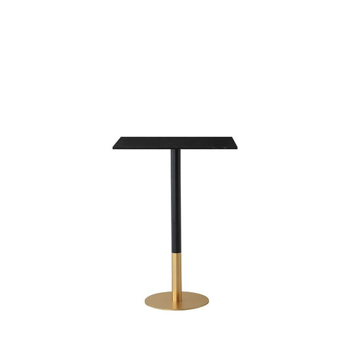 Elegant Decor Ronan 28" Pub Table, Black/Gold, Black and Gold - AF11R2428BK