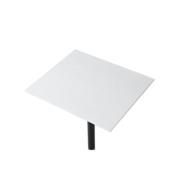 Elegant Decor Ronan 28" Pub Table, White/Gold, White and Gold