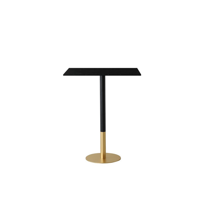 Elegant Decor Ronan 31.5" Pub Table, Black/Gold, Black and Gold - AF11R2832BK