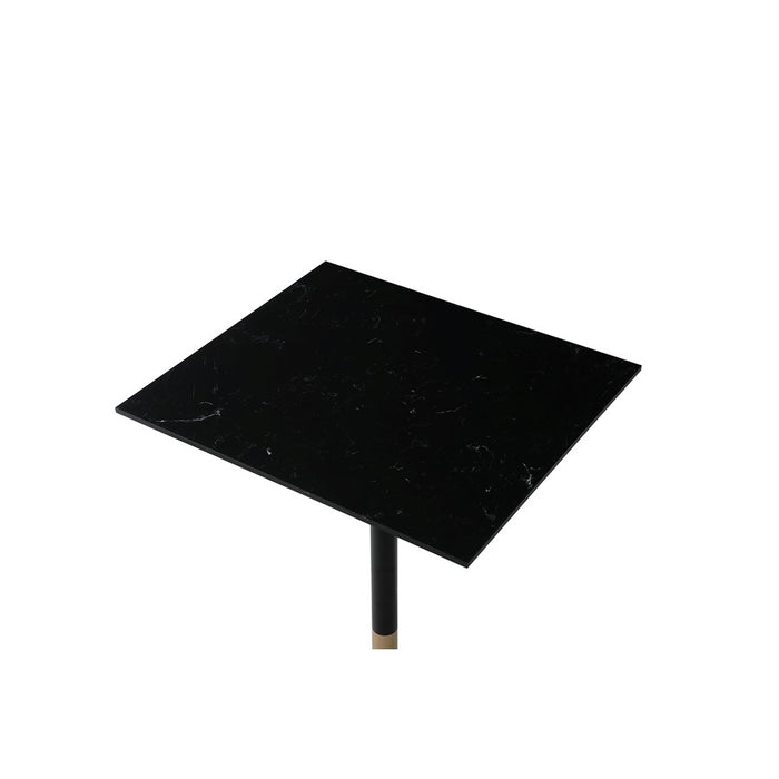 Elegant Decor Ronan 31.5" Pub Table, Black/Gold, Black and Gold